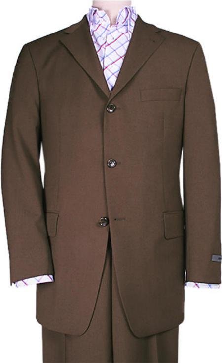 Chocolate Brown Solid Brown premeier quality italian fabric Super 150's Wool Suits