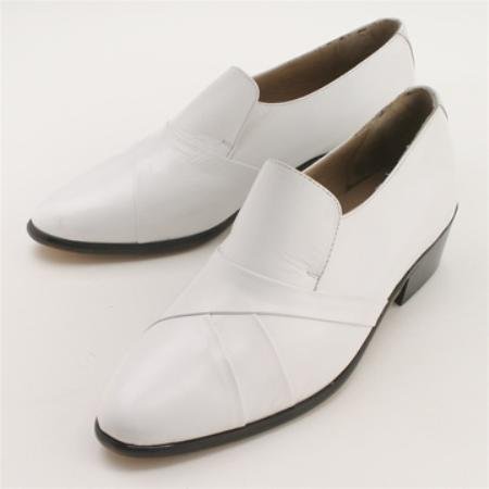 WHITE Hand-pleated vamp in fine kid skin upper with genuine leather sole. Center gore