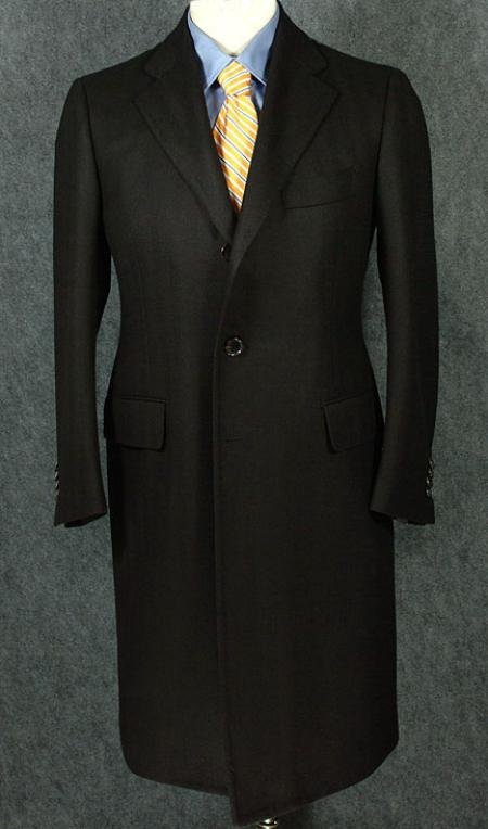 Luxurious Full-Length Black Cashmere and Wool Blend Over Coat