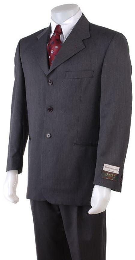 English Gray Double Vent 3 Buttons Super150's Wool Men's Suits