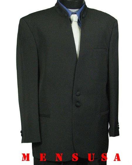Exclusive Style Mandarin Collar With 2 Button Front Style (can use tie with )