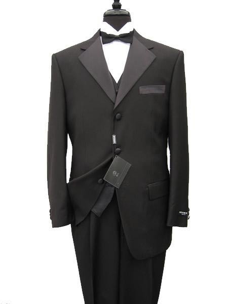 premeier quality italian fabric Vested Mens Tuxedo Super 150's Wool Jacket + Pants + Shirt + Bow Tie