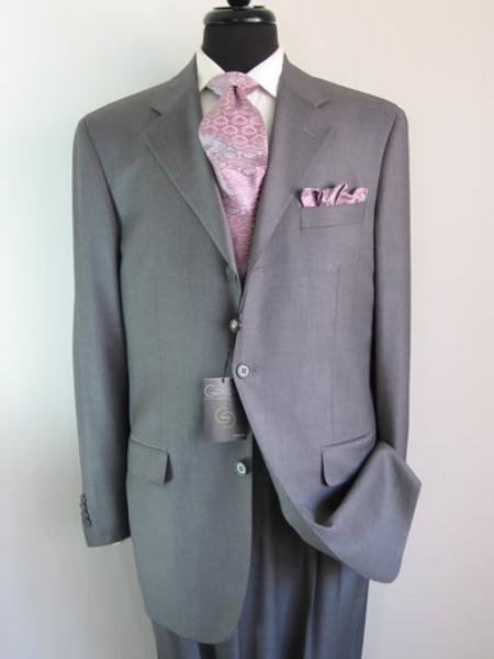 Light Gray 3 Buttons Super 150's Wool 3 Buttons