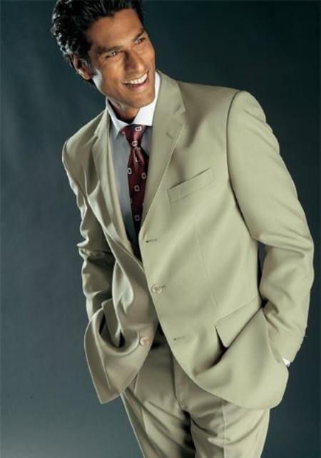 Light Green Super 100 Super 100 Wool Men's Suits
