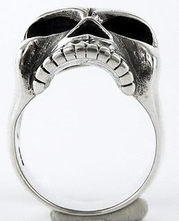 Keith Richards Skull Rolling Stones 925 Sterling Silver Mens Ring