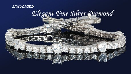 14.88ct PLATINUM BRILLIANT ROUND TENNIS BRACELET