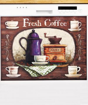 Coffee Dishwasher Magnet Art