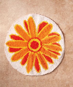 " Round Rug " Gerber Daisy Bath Collection