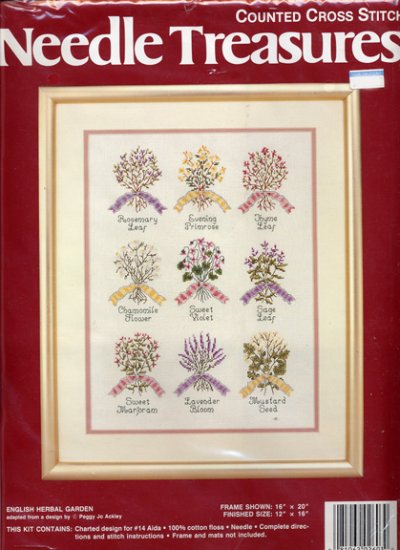Needle Treasures English Herb Garden Cross Stitch Kit