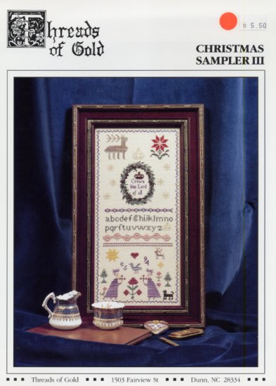 Christmas Sampler III (3) by Threads of Gold Leaflet Cross Stitch Pattern