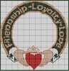 Irish Claddagh in Counted Cross Stitch Pattern