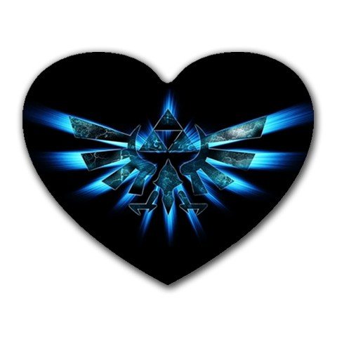 Zelda - Triforce Heart-shaped Mouse Pad