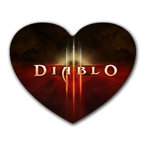 Diablo 3 Heart-shaped Mouse Pad