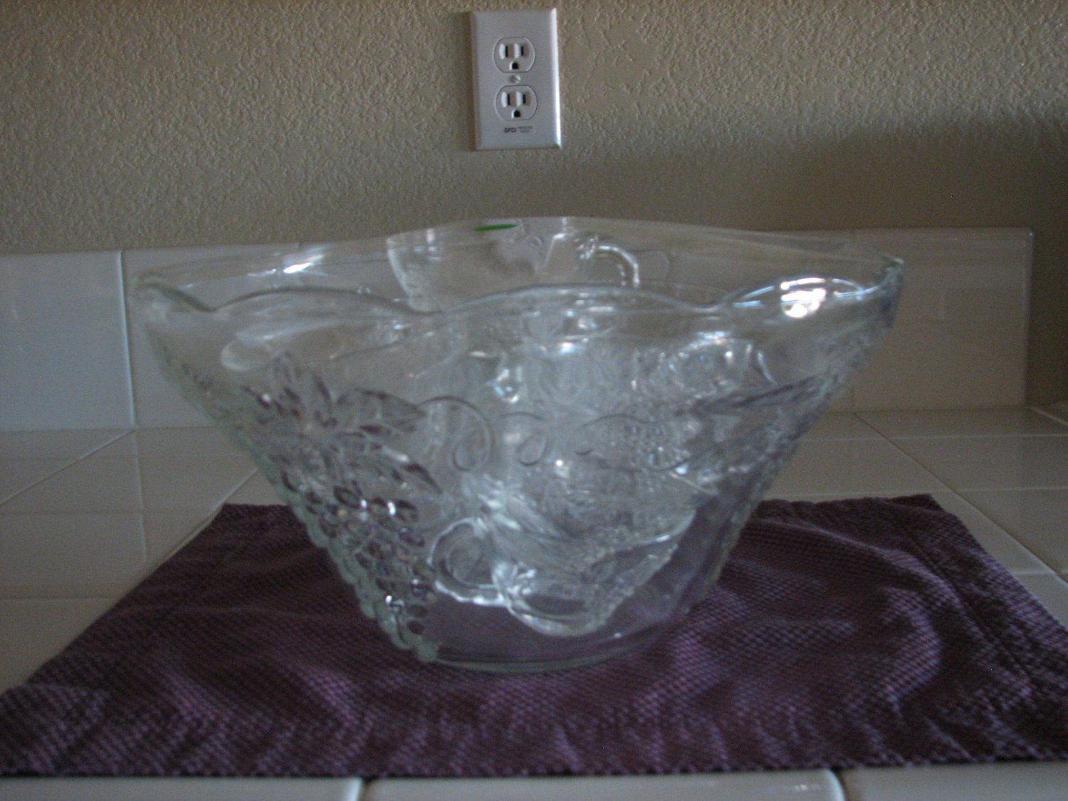 Vintage Anchor Hocking Punch Bowl with Cups
