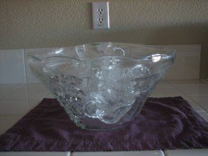 Vintage Anchor Hocking Punch Bowl with Cups