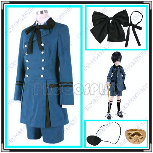 Anime Black Butler-Kuroshitsuji Ciel Cosplay Costume