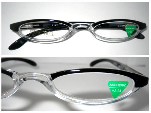 High Quality Reading Glasses 8150-DT12 upper black +2.25