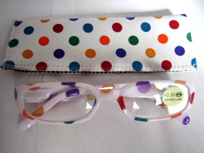 High Quality Reading Glasses 8301-5013 Polka Dot +3.50