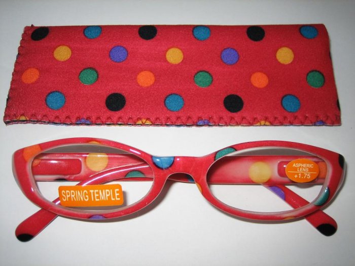High Quality Reading Glasses 8308-5022 Polka Dot +1.75