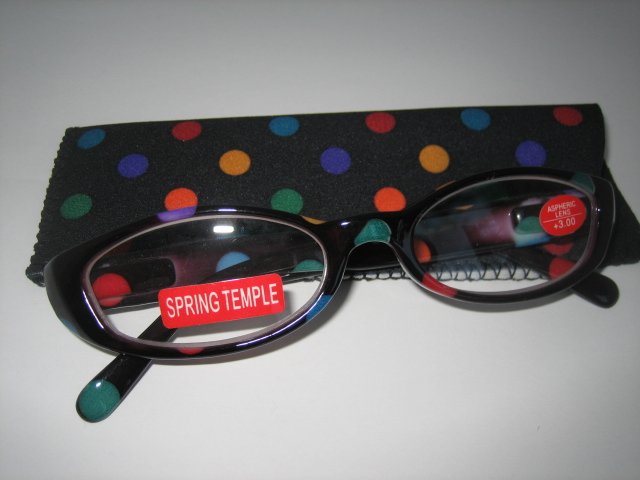 High Quality Reading Glasses 8308-5014 Polka Dot +3.00