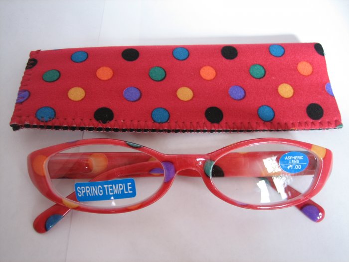 High Quality Reading Glasses 8308-5022 Polka Dot +1.00