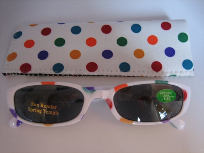 High Quality Sun Reader 8301-5013 Polka Dot +1.50 UV400