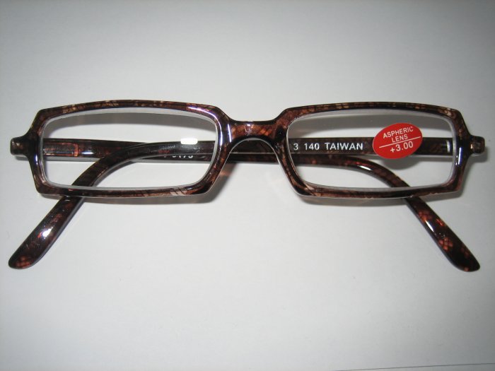 High Quality Reading Glasses 8110-6175 Brown+Tran +3.00
