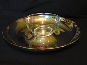Sheridan Taunton Silversmiths Silver Platter with Bowl