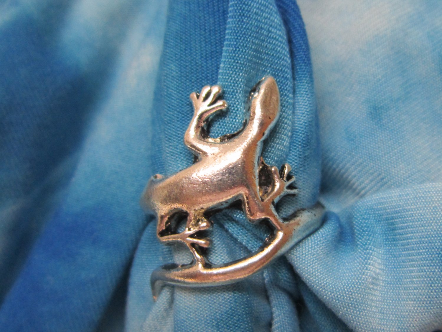 Tibetan Silver Lizard Ring