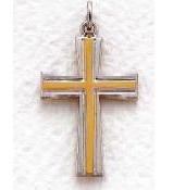 Mens Sterling Silver Cross (24" chain) SX8043SH