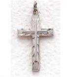 Mens Sterling Silver Cross (24" chain) SX8047SH