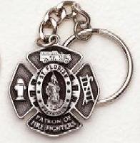 Fire Fighter Pewter Key Chain SK233