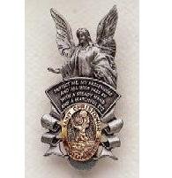 Guardian Angel/St. Christopher Pewter Auto Visor Clip SA2893