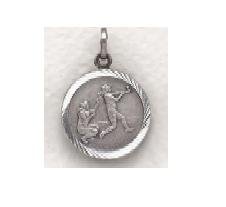 Girls Softball - Sterling Silver Sports Medal (20" chain) SM0957SH