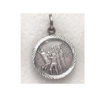 Girls Volleyball - Sterling Silver Sports Medal (20" chain) SM0960SH