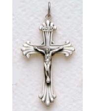 Mens Sterling Silver Crucifix Pendant (24" chain) SX0340SH