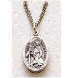 St. Christopher Sterling Silver Medal (18" chain) SM0646SH