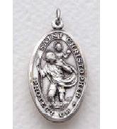 St. Christopher Sterling Silver Medal (24" chain) SM0784SH