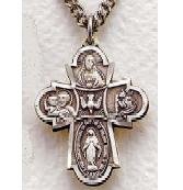 Sterling Silver Four Way Medal (24" chain) SM0909SH
