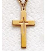 Mens 14K Gold Filled Cross (24" chain) SX1274GH