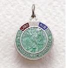 Sterling Silver St. Christopher Military Medal (20" chain) SM8054SH