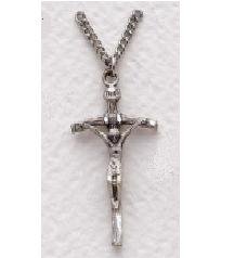 Boys Sterling Silver Papal Crucifix (24" chain) SX8374SH