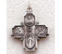 Sterling Silver Four Way Medal (24" chain) SM8394SH