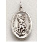 St. Michael/Guardian Angel Sterling Silver Medal (24" chain) SM8540SH