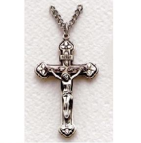 Mens Sterling Silver Crucifix (24" chain) SX8603SH