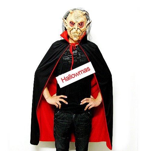 Halloween Adult Two-side Wearable Cloak With Mask D65602
