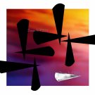 Aluk 1, 5 x 7 Print, Abstratct Digital Fine Art Image Photo, Gold Silver Black Chrome