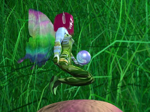 Magic Floating Faery on a mushroom