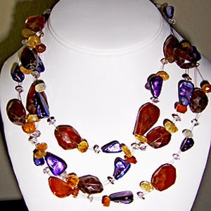 033N-Charming Gems necklace.