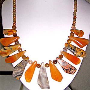 028N-Irresistible Dinosaur Jasper Necklace.